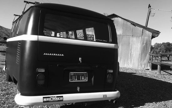 1967 VW Bus in front of barn